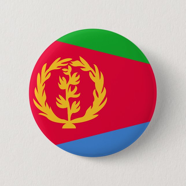 Eritrea Flag 6 Cm Round Badge (Front)