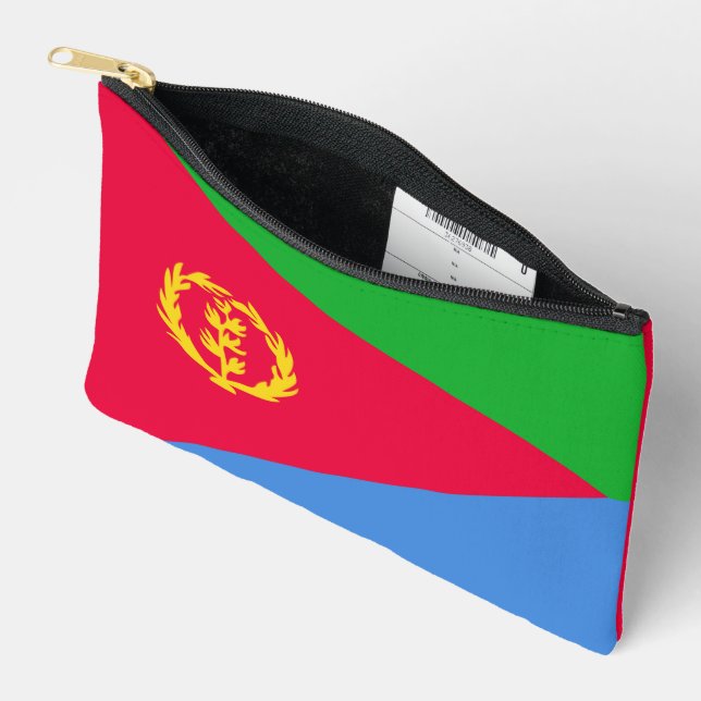 Eritrea flag accessory pouch (Open)