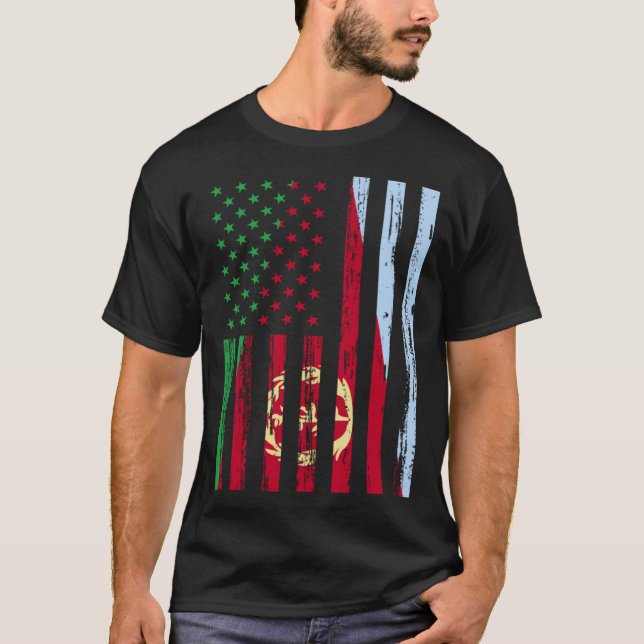 Eritrea Flag America US It is in my DNA  for Eritr T-Shirt (Front)