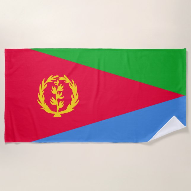 Eritrea flag beach towel (Front)