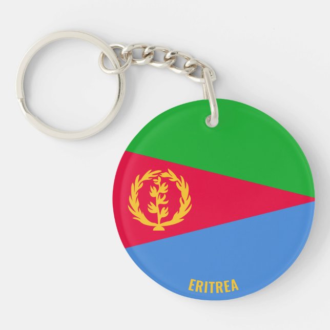 Eritrea Flag Charming Patriotic Key Ring (Front)