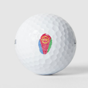 Eritrea Flag Fingerprint Country Pride Identity Golf Balls
