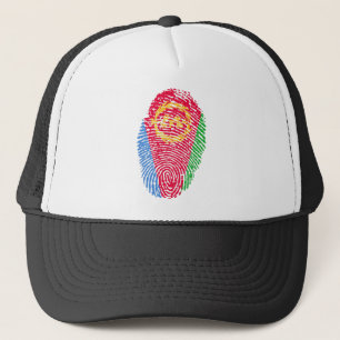 Eritrea Flag Fingerprint Country Pride Identity Trucker Hat