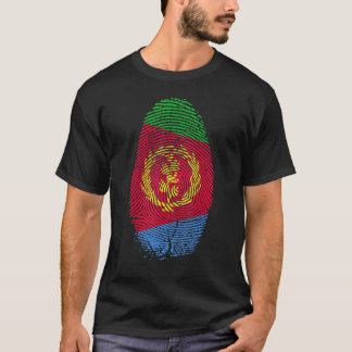 Eritrea Flag Fingerprint It Is In My Dna  For Erit T-Shirt