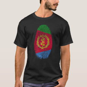 Eritrea Flag Fingerprint It is in my DNA for Eritr T-Shirt