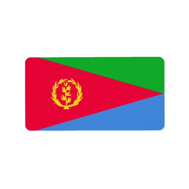Eritrea flag label (Front)