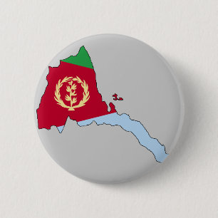 Eritrea flag map 6 cm round badge