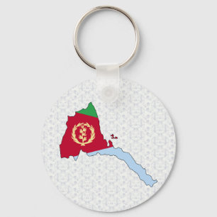 Eritrea Flag Map full size Key Ring