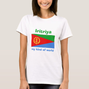 Eritrea Flag + Map + Text T-Shirt