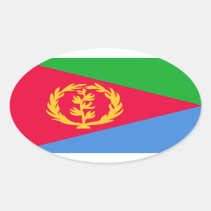 Eritrea Flag Oval Sticker