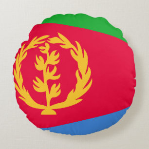 Eritrea Flag Round Cushion