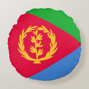 Eritrea Flag Round Cushion