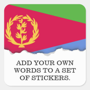Eritrea Flag Square Sticker