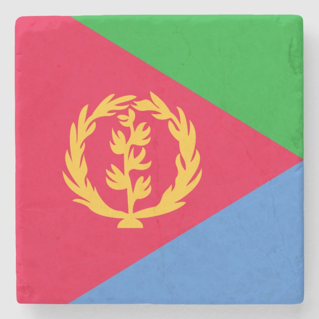 Eritrea Flag Stone Coaster (Front)