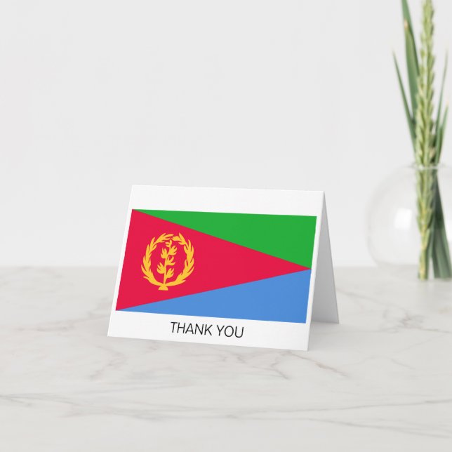 Eritrea Flag Thank You Card (Front)