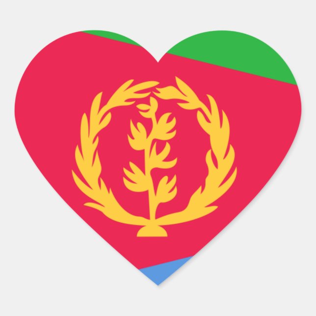 eritrea heart sticker (Front)