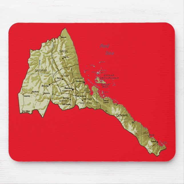 Eritrea Map Mousepad (Front)