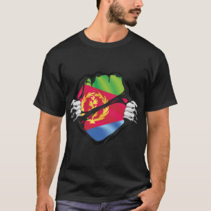 Eritrea Pure Roots Flag Black T-Shirt
