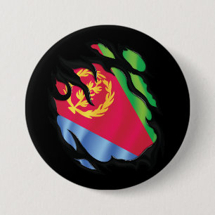 Eritrea Ripped Flag 7.5 Cm Round Badge