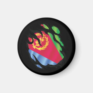 Eritrea Ripped Flag Magnet