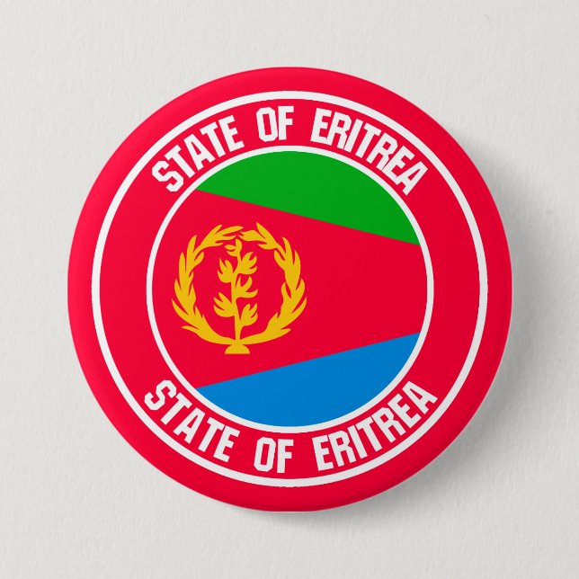 Eritrea Round Emblem 7.5 Cm Round Badge (Front)