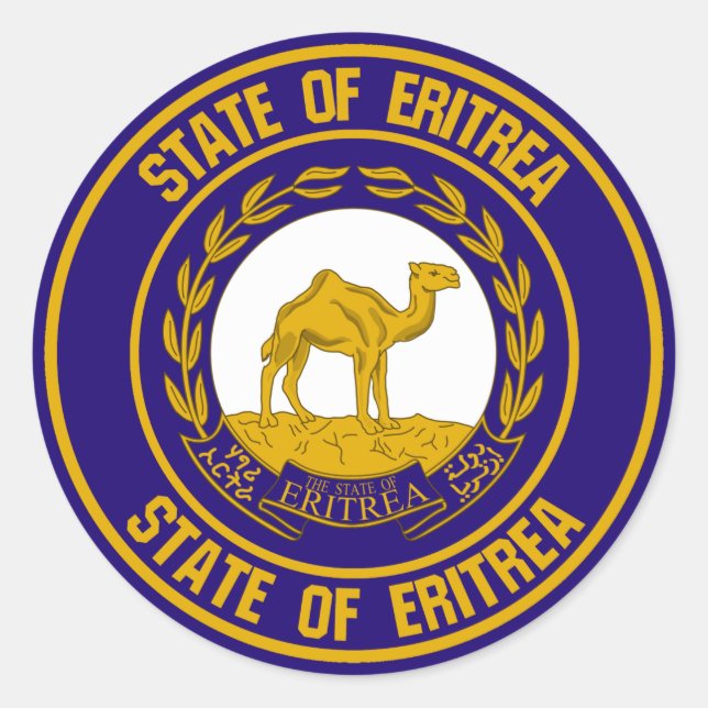 Eritrea  Round Emblem Classic Round Sticker (Front)