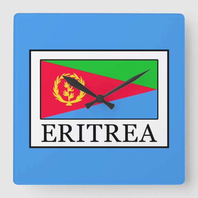 Eritrea Square Wall Clock (Front)