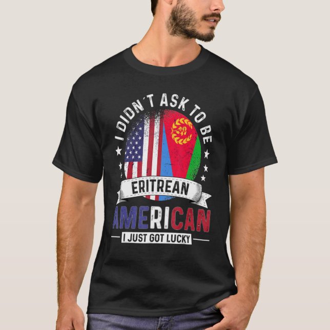 Eritrean American Countries Flags Pride Eritrea Fl T-Shirt (Front)