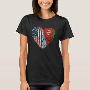 Eritrean American Flags Heart United States Eritre T-Shirt