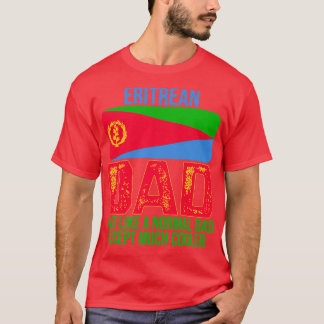 Eritrean Dad Eritrea Flag Design For Fathers Day T-Shirt