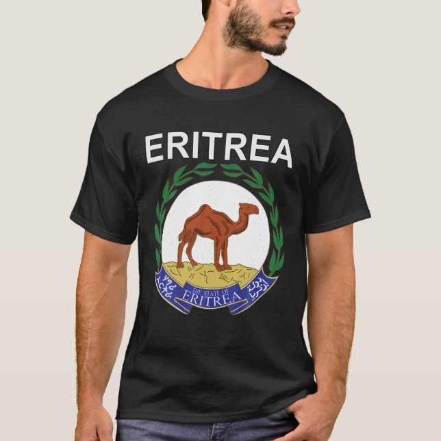 Eritrean Emblem National Pride Design T Shirt (Front)