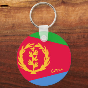 Eritrean Flag & Eritrea holiday, patriots / sports Key Ring