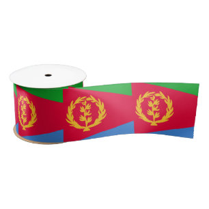 Eritrean Flag & Eritrea travel, holiday /sport fan Satin Ribbon