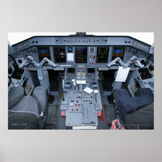 ERJ 175 Cockpit Poster (Front)