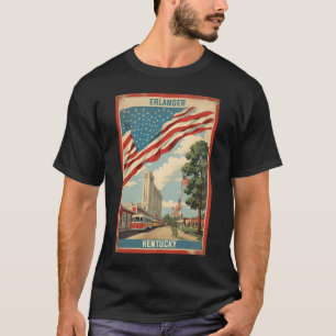 Erlanger Kentucky Usa Vintage Travel Tourism T-Shirt