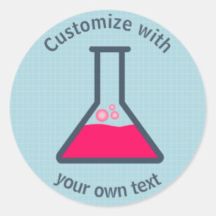 Erlenmeyer Flask Classic Round Sticker