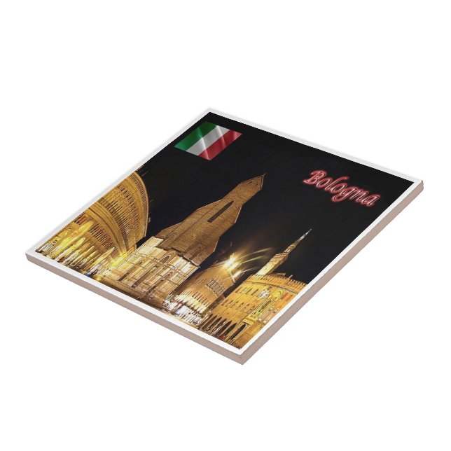 ERM001 BOLOGNA by Night, Italy, Tile (Side)