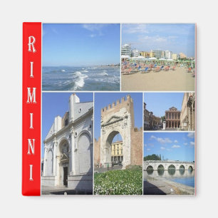 ERM023 RIMINI, Mosaic, Italy, Fridge Magnet
