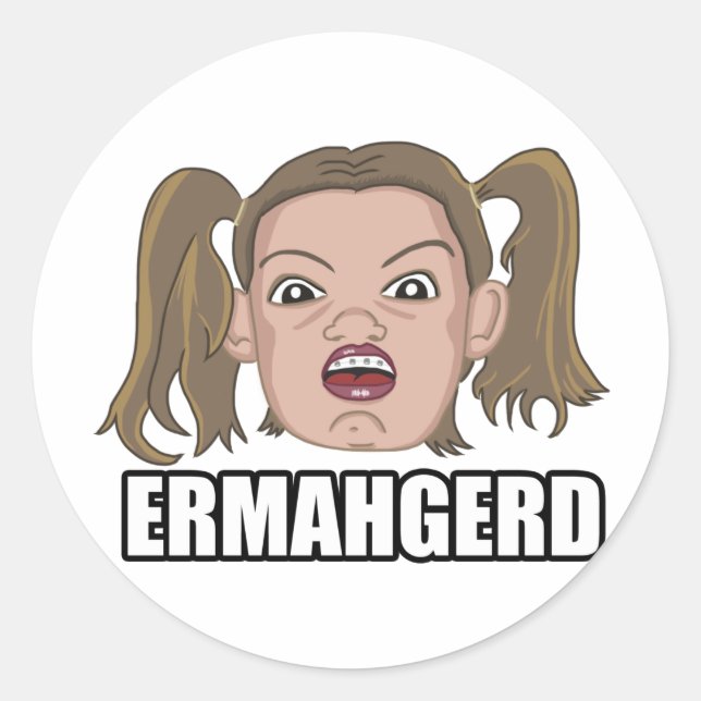 Ermahgerd Classic Round Sticker (Front)