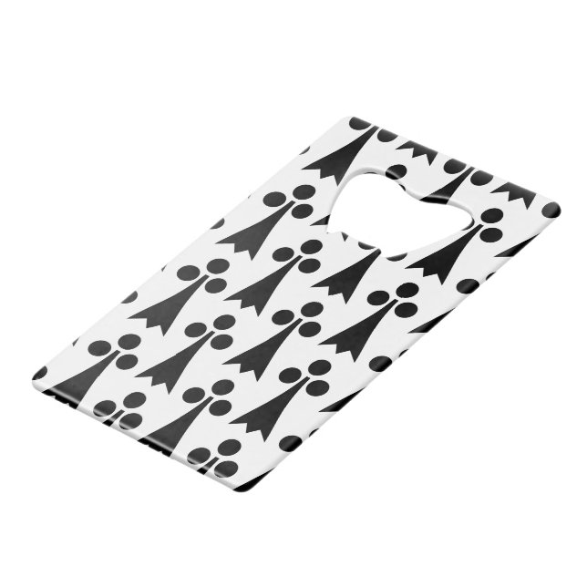 Ermine Pattern, Mediaeval Pattern, Black on White (Front Angled)