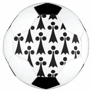 Ermine Pattern, Mediaeval Pattern, Black on White Football