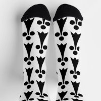 Ermine Pattern, Mediaeval Pattern, Black on White
