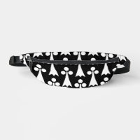 Ermine Pattern, Mediaeval Pattern, White on Black