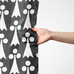 Ermine Pattern, Mediaeval Pattern, White on Black Scarf<br><div class="desc">Elegant,  stylish and sophisticated ermine pattern in black and white colour. Modern and trendy gift,  perfect for the geometric pattern lover in your life.</div>