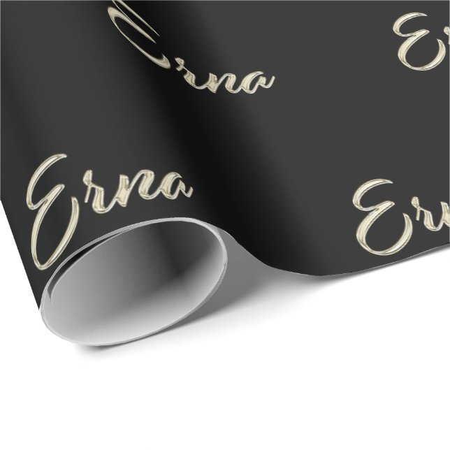 Erna white gold handwritten gift wrapping paper (Roll Corner)