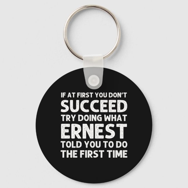 Ernest Gift Name Personalised Birthday Funny Key Ring (Front)