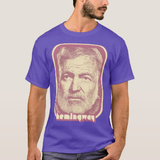 Ernest Hemingway Retro Aesthetic Fan Art Gift T-Shirt