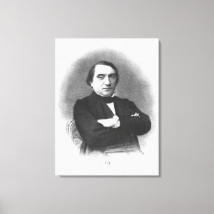 Ernest Renan after a photograph by Pierre Canvas Print