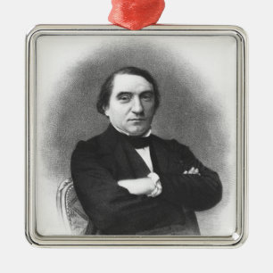 Ernest Renan after a photograph by Pierre Metal Tree Decoration