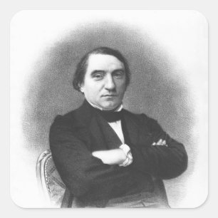 Ernest Renan after a photograph by Pierre Square Sticker